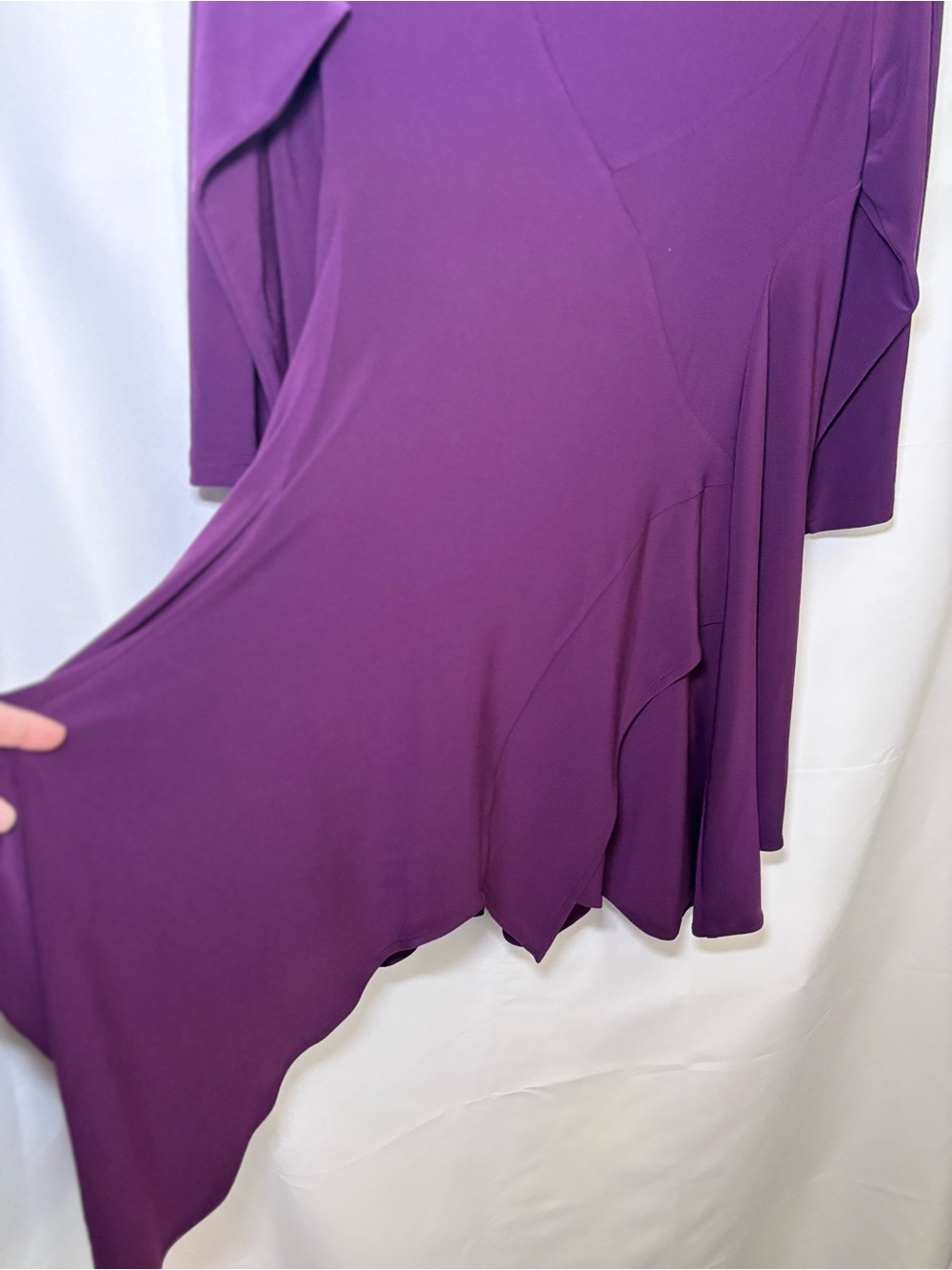 Sympli Asymmetrical Tunic Blouse Color Merlot Size 12 - Picture 6 of 10